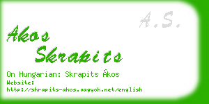 akos skrapits business card