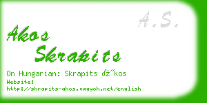 akos skrapits business card